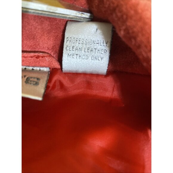 Chico's Red Suede Fringe Jacket Sz 3 XL Button Front Festival Cowgirl Western - Picture 14 of 14